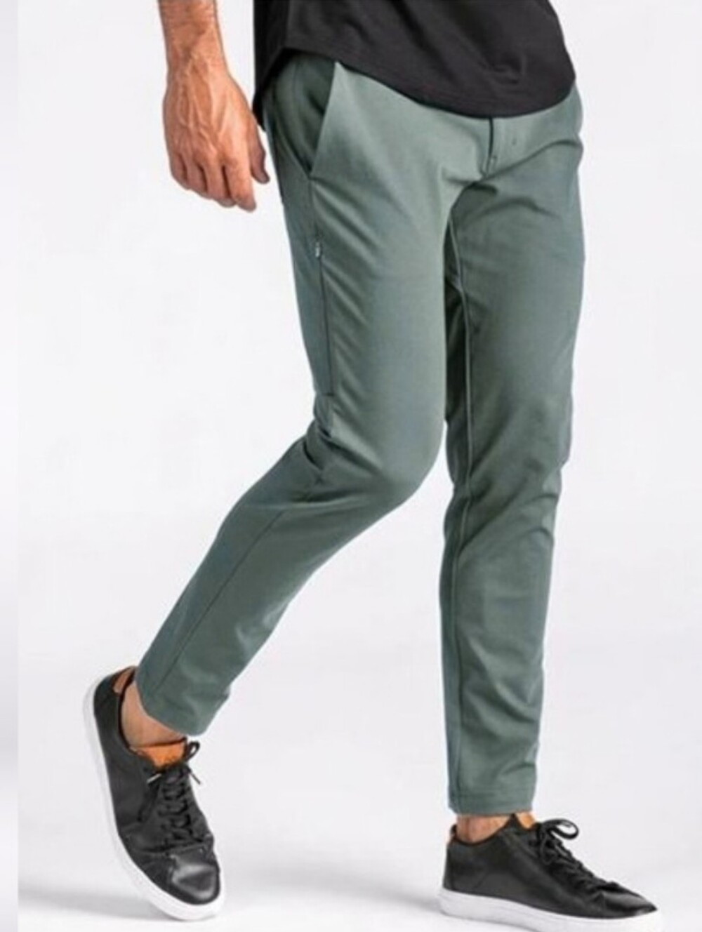 NEW BYLT Premium Basics Men's Everyday Pant 2.0 Slim Fit Green Size 34 Stretch
